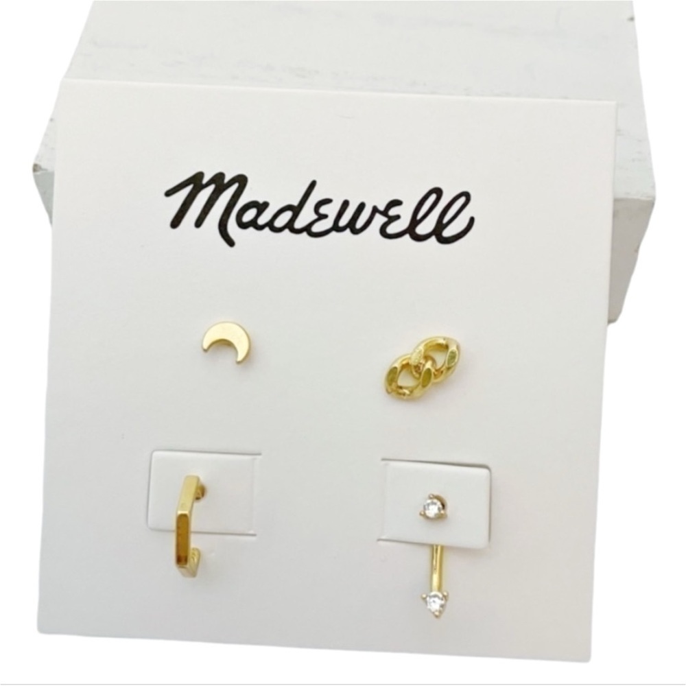 Madewell Mix & Match Earrings Set Vintage Gold